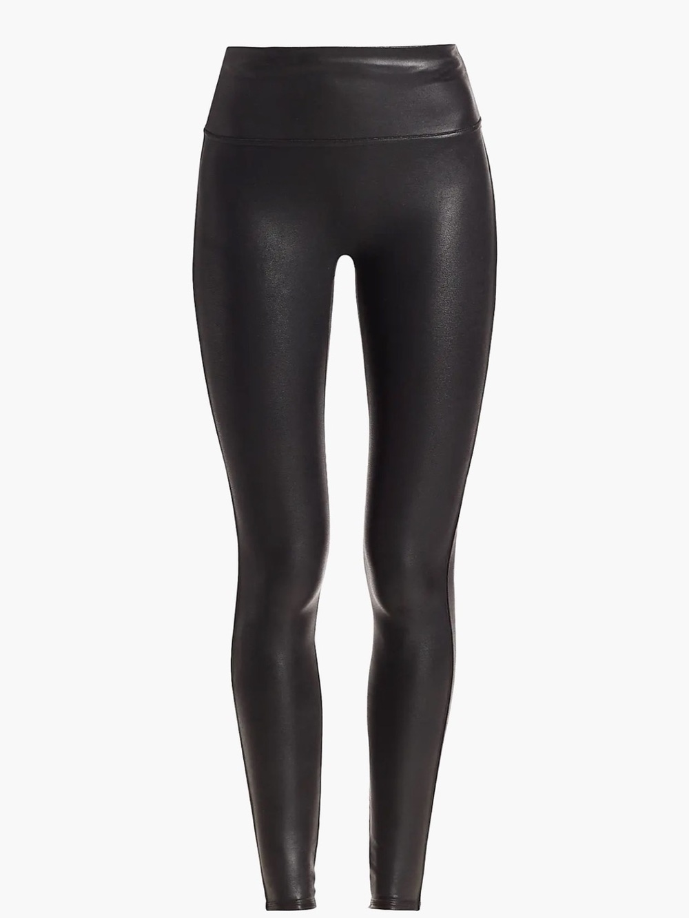 Spanx Classic High-Waist Black Faux Leather Leggings